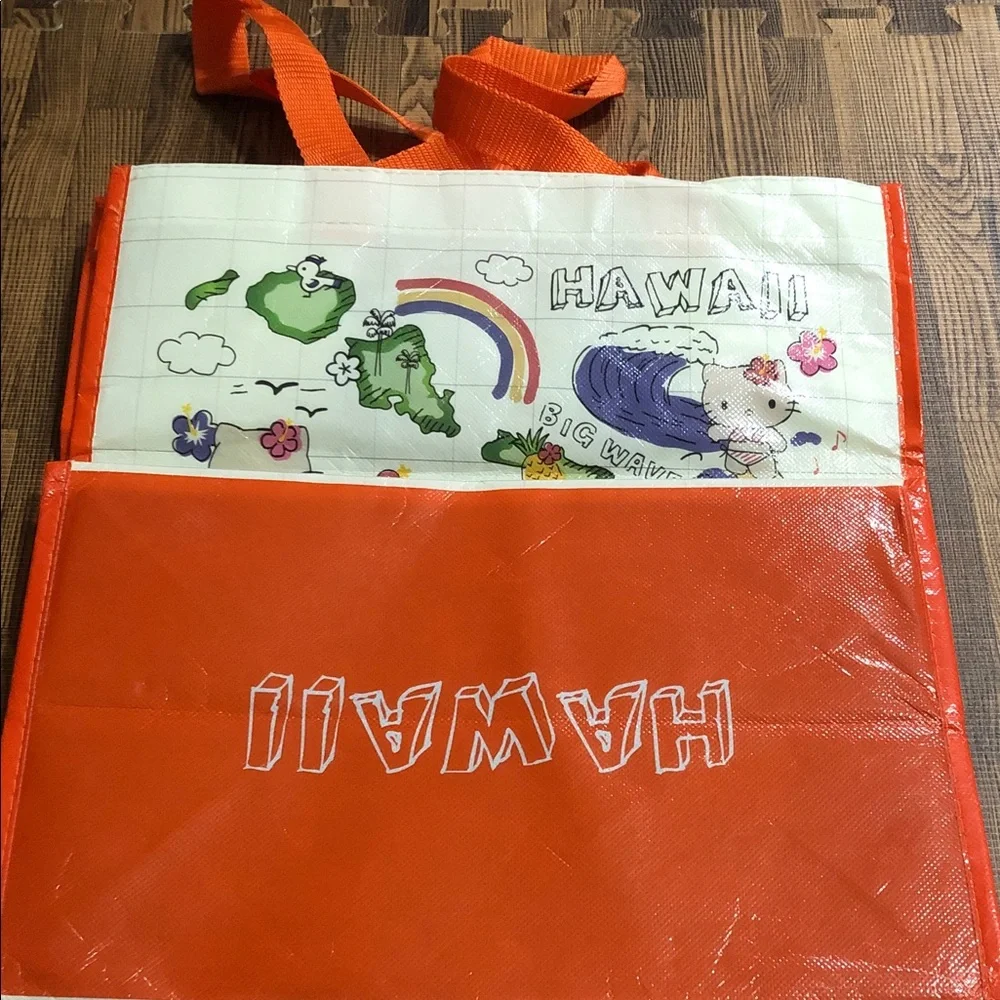 Hello Kitty Hawaii Tote in White and Orange